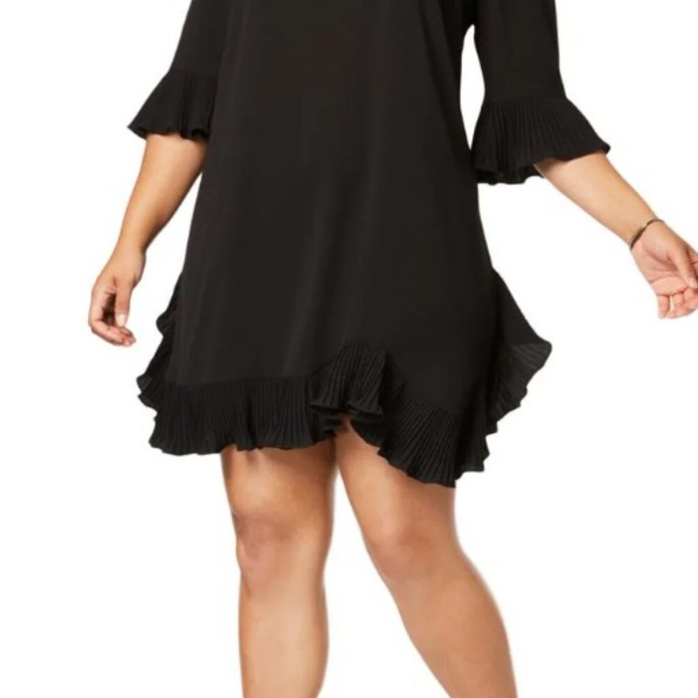 MSK Plus Women's Ruffled Crepe Cocktail Dress